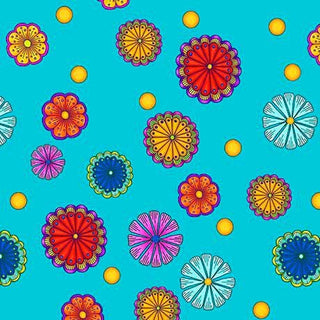 Carnivale by Debi Payne Whimsical bold bright color Fabric for QT Fabrics