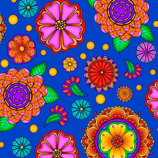 Carnivale by Debi Payne Whimsical bold bright color Fabric for QT Fabrics