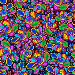 Carnivale by Debi Payne Whimsical bold bright color Fabric for QT Fabrics