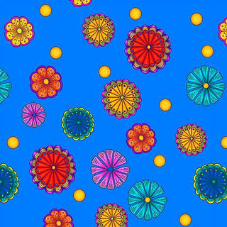 Carnivale by Debi Payne Whimsical bold bright color Fabric for QT Fabrics