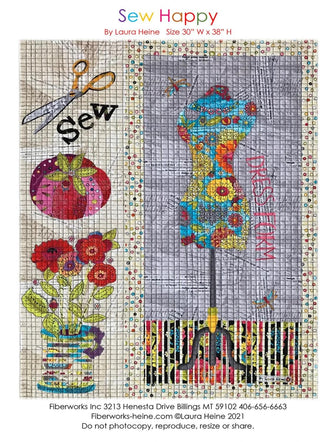 Laura Heine Sew Happy Collage Pattern