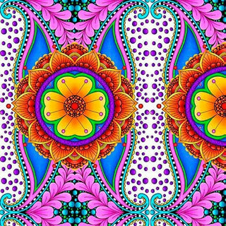 Carnivale by Debi Payne Whimsical bold bright color Fabric for QT Fabrics