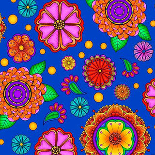 Carnivale by Debi Payne Whimsical bold bright color Fabric for QT Fabrics