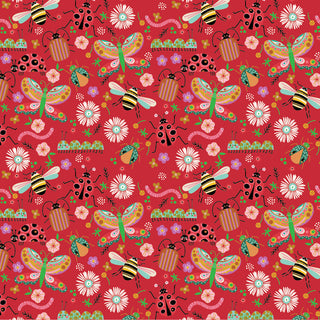 Hey Love Bug whimsical design with bugs and critters by McKenzie Elston