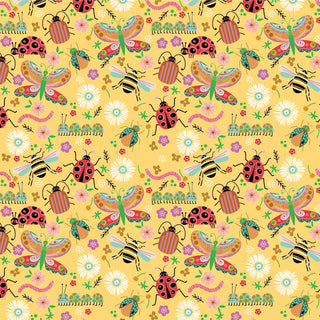 Hey Love Bug whimsical design with bugs and critters by McKenzie Elston