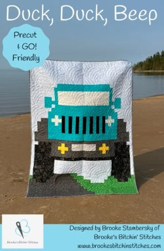 Brooke Stambersky's Duck Duck Beep Pattern 62" x 86" Pixelated Jeep