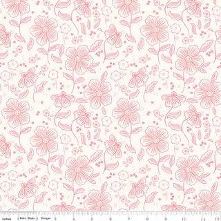 Riley Blake Sweet Pink Fabric by My Mind’s Eye C17410-Cream