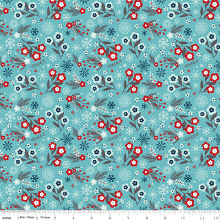 A Perfect Winter (Flowers) by Lori Whitlock for Riley Blake Designs - One Yard Cuts