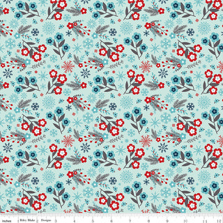 A Perfect Winter (Flowers) by Lori Whitlock for Riley Blake Designs - One Yard Cuts