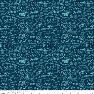 A Perfect Winter (Text) by Lori Whitlock for Riley Blake Designs - One Yard Cuts