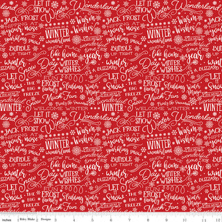 A Perfect Winter (Text) by Lori Whitlock for Riley Blake Designs - One Yard Cuts