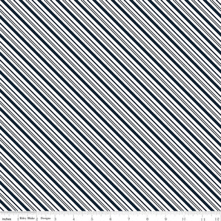 A Perfect Winter (Stripes) by Lori Whitlock for Riley Blake Designs - One Yard Cuts
