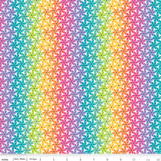 Riley Blake Chasing Rainbows Stellar Weave Rainbow by Leslie Ryan of Blooming Boldly