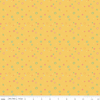 Riley Blake Chasing Rainbows Garden Sprinkles Daffodil by Leslie Ryan of Blooming Boldly