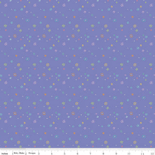 Riley Blake Chasing Rainbows Garden Sprinkles Purple by Leslie Ryan of Blooming Boldly