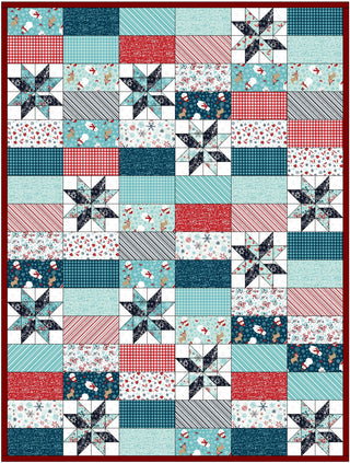 Christmas Stars Kit using A Perfect Winter by Riley Blake Designs