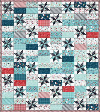 Christmas Stars Pattern 78 x 87 by Lisa McCabe - Paper copy