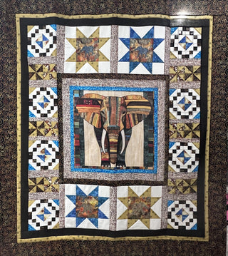 Elephant Panel Pattern by Lisa McCabe owner of Kentuckiana Country Quilt Shop 58" x 67"