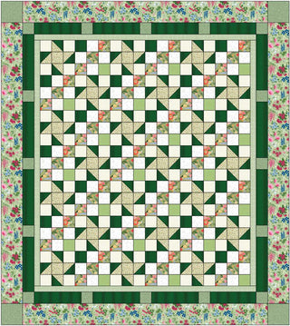 Emerald Star Quilt Pattern by Lisa McCabe 74 x 83