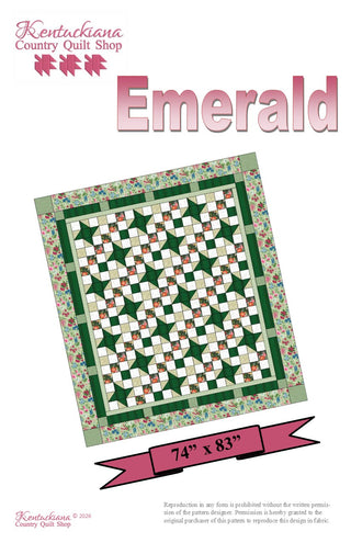 Emerald Star Quilt Kit by Lisa McCabe 74 x 83 (No backing no binding)