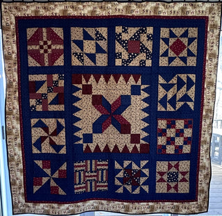 Honor Sampler Quilt Pattern (75 x 75) by Lisa McCabe Kentuckiana Country Quilt Shop Owner - Paper pattern