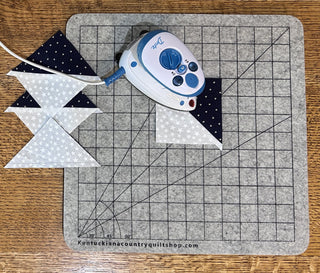 13 1/2" Square New Zealand Wool Pressing Mat - Grid Printed