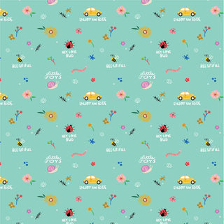 Hey Love Bug whimsical design with bugs and critters by McKenzie Elston