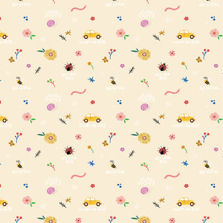 Hey Love Bug whimsical design with bugs and critters by McKenzie Elston