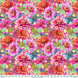 Free Spirit Festival Collection line of Quilting Cotton Fabrics - Zinnias