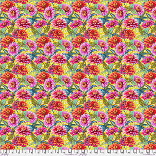 Free Spirit Festival Collection line of Quilting Cotton Fabrics - Zinnias