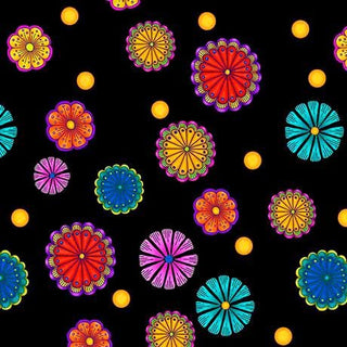 Carnivale by Debi Payne Whimsical bold bright color Fabric for QT Fabrics