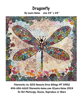 Laura Heine Dragonfly Collage Pattern