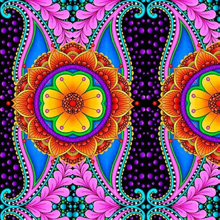 Carnivale by Debi Payne Whimsical bold bright color Fabric for QT Fabrics