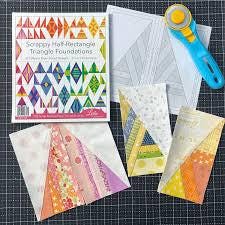 Foundation paper piecing Leila Gardunia 3” x 6” Scrappy Half Rectangle Triangle Pad LGD109