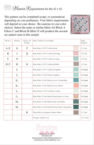 Diamond Mosaic Pattern by Lisa McCabe owner of Kentuckiana Country Quilt Shop